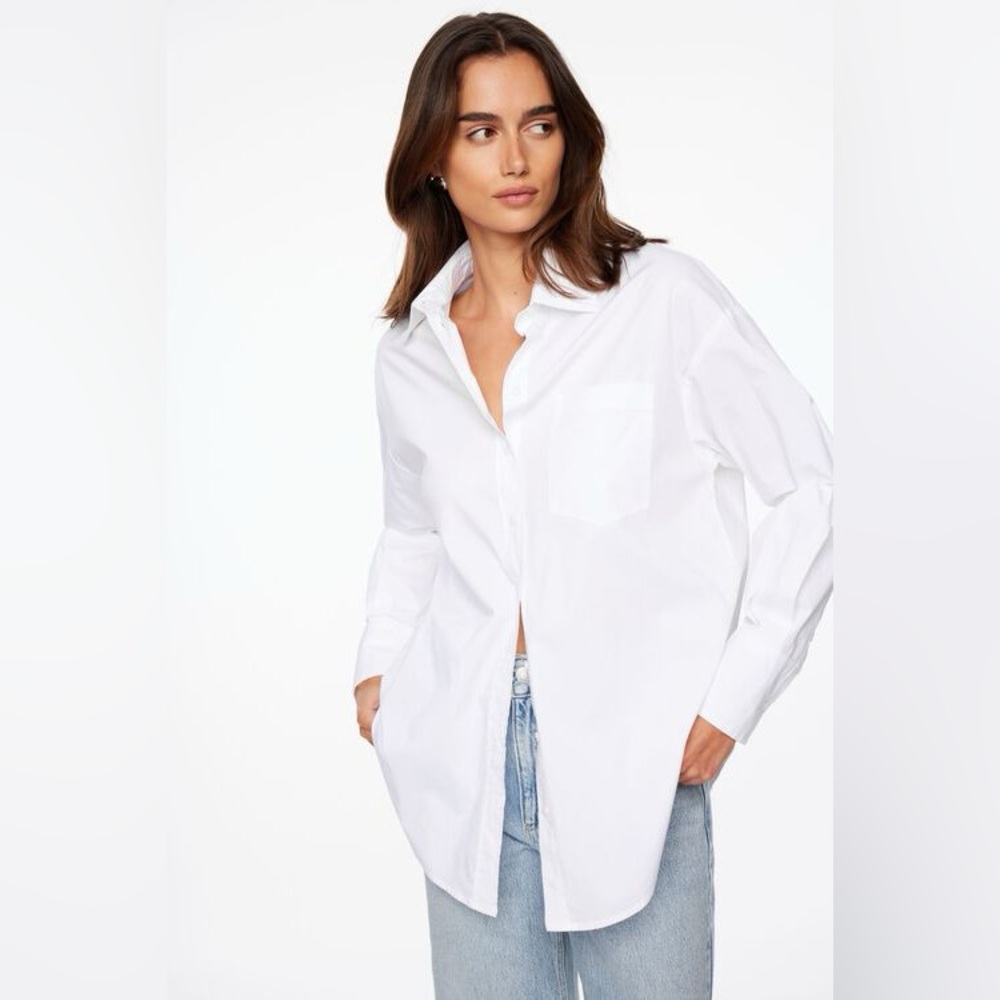 Mott 50 Shalona-Oversized Shirt-White Solid-OS UPF 50